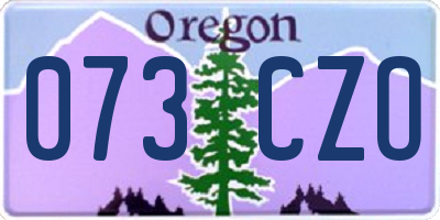 OR license plate 073CZO