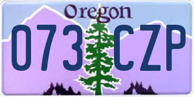 OR license plate 073CZP