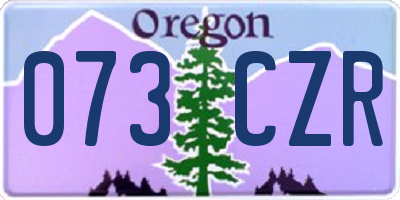 OR license plate 073CZR