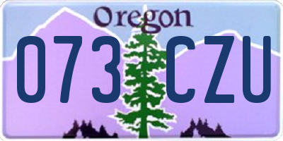 OR license plate 073CZU