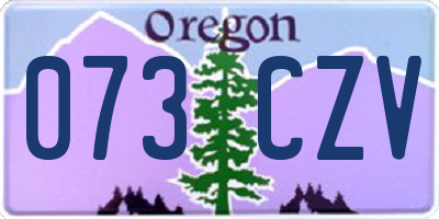 OR license plate 073CZV