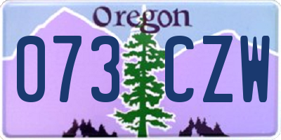 OR license plate 073CZW