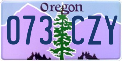 OR license plate 073CZY