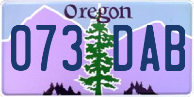 OR license plate 073DAB