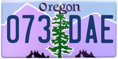 OR license plate 073DAE