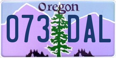 OR license plate 073DAL