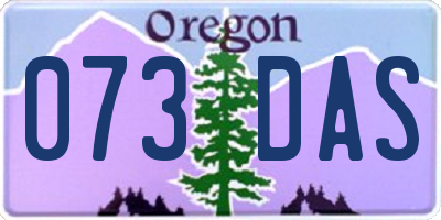 OR license plate 073DAS