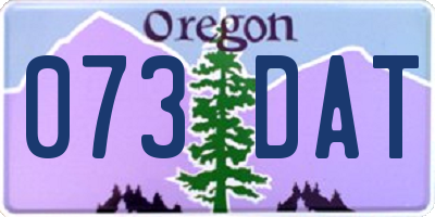 OR license plate 073DAT