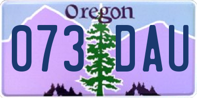OR license plate 073DAU