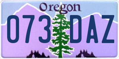 OR license plate 073DAZ