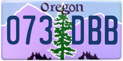 OR license plate 073DBB