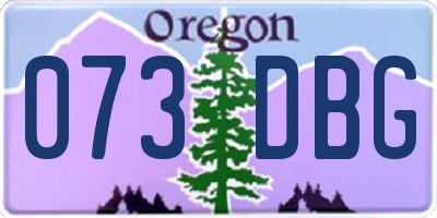OR license plate 073DBG