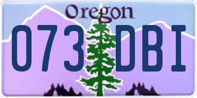 OR license plate 073DBI
