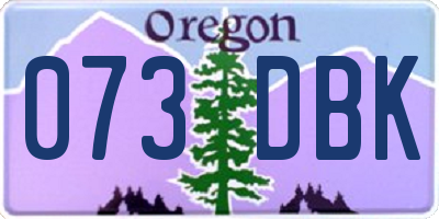 OR license plate 073DBK