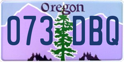 OR license plate 073DBQ