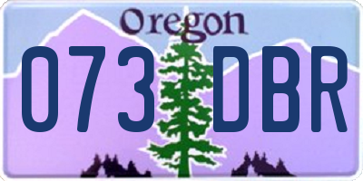 OR license plate 073DBR
