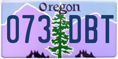 OR license plate 073DBT