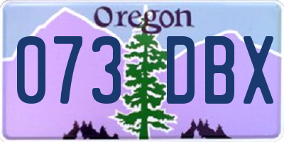 OR license plate 073DBX