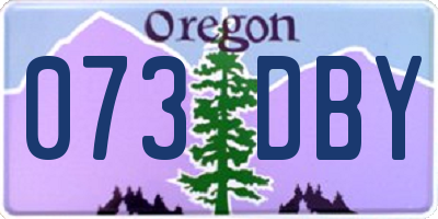 OR license plate 073DBY
