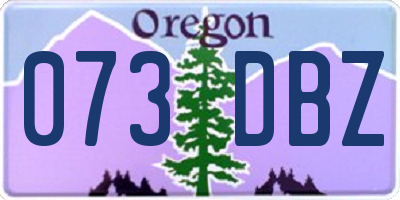 OR license plate 073DBZ