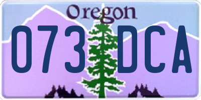 OR license plate 073DCA