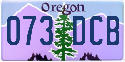 OR license plate 073DCB