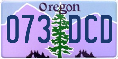 OR license plate 073DCD