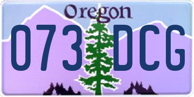 OR license plate 073DCG