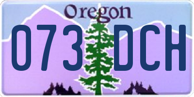 OR license plate 073DCH