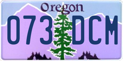 OR license plate 073DCM