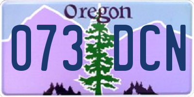 OR license plate 073DCN
