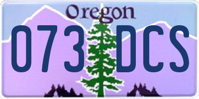 OR license plate 073DCS