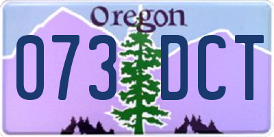 OR license plate 073DCT