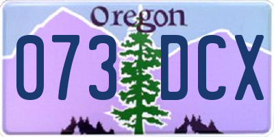 OR license plate 073DCX