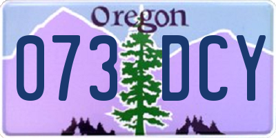 OR license plate 073DCY