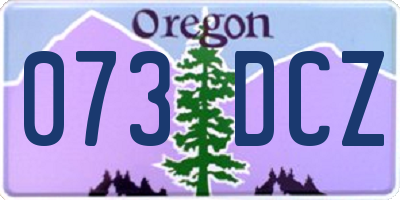 OR license plate 073DCZ