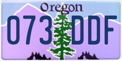 OR license plate 073DDF