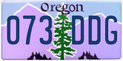 OR license plate 073DDG