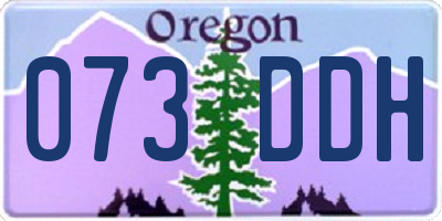 OR license plate 073DDH