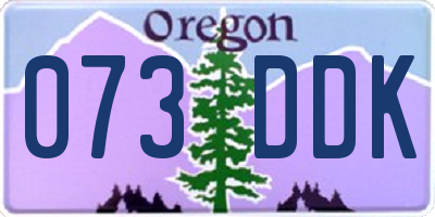 OR license plate 073DDK
