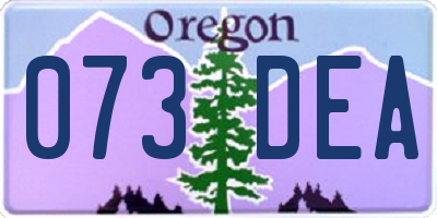 OR license plate 073DEA