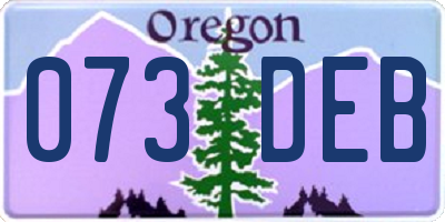 OR license plate 073DEB
