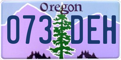 OR license plate 073DEH