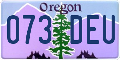 OR license plate 073DEU