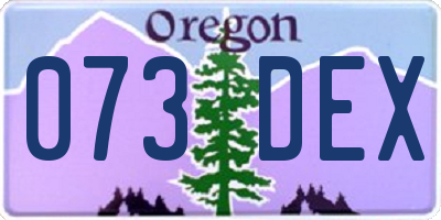 OR license plate 073DEX