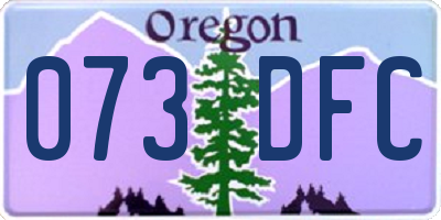 OR license plate 073DFC