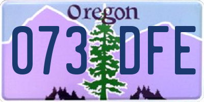 OR license plate 073DFE