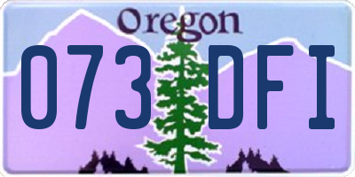 OR license plate 073DFI