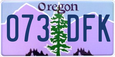OR license plate 073DFK