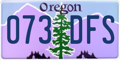 OR license plate 073DFS